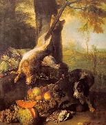 Francois Desportes, Still Life with Dead Hare and Fruit